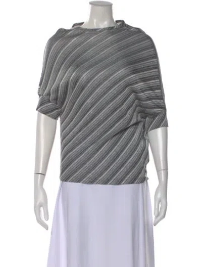 Pre-owned Junya Watanabe Striped Asymmetrical Top In Multi