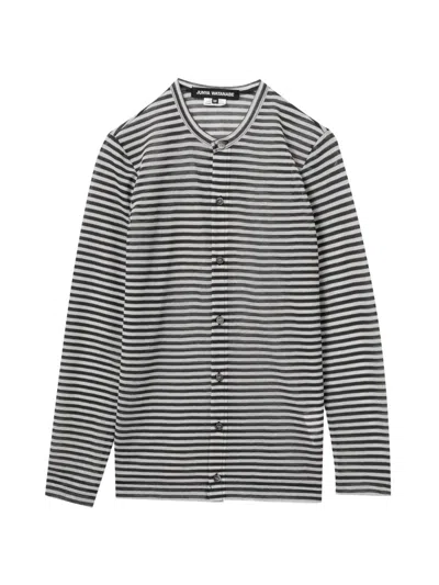 Junya Watanabe Striped Cardigan In Gray