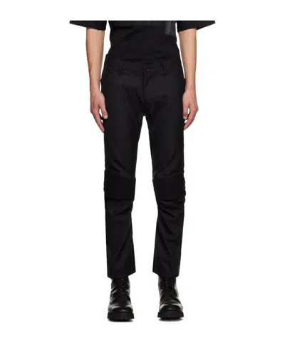 Junya Watanabe Striped Casual Pants In Black