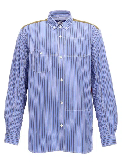 Junya Watanabe Light Blue Regular Fit Shirt In Multi