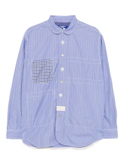Junya Watanabe Striped Cotton Shirt In Multi