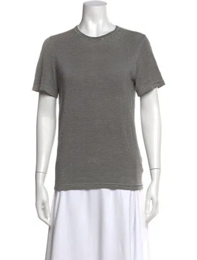 Pre-owned Junya Watanabe Striped Crew Neck T-shirt In Black