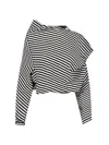Junya Watanabe Striped Crop Sweater In Black