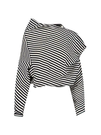 JUNYA WATANABE STRIPED CROP SWEATER