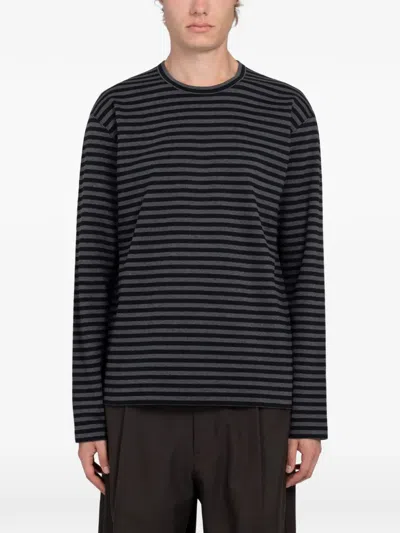 Junya Watanabe Striped Long-sleeve T-shirt In Black