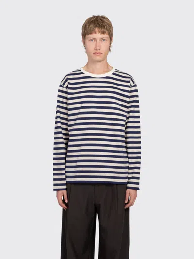 Junya Watanabe Striped Long-sleeve T-shirt In Blue
