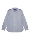 Junya Watanabe Striped Panelled Shirt In Blue