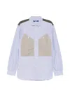 Junya Watanabe Striped Panelled Shirt In Multi