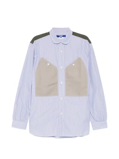 Junya Watanabe Striped Panelled Shirt In Multi
