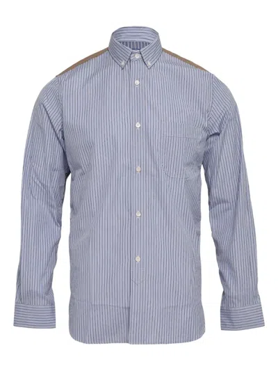 Junya Watanabe Striped-pattern Shirt In Purple