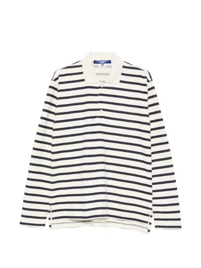 Junya Watanabe Embroidered Cotton Oversize Polo Shirt In Neutral