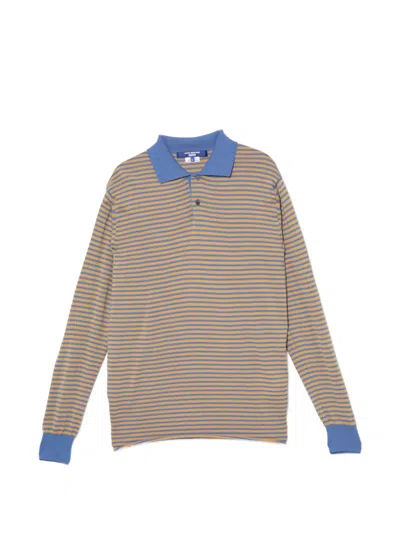 Junya Watanabe Striped Polo Shirt In Multi