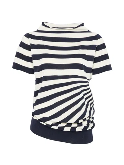 Junya Watanabe Striped Short-sleeve T-shirt In Multi