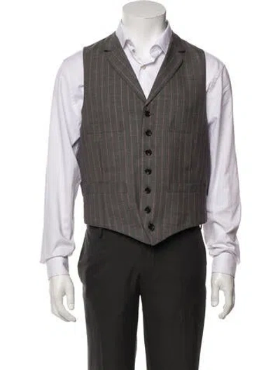 Pre-owned Junya Watanabe Striped Suit Vest In Gray