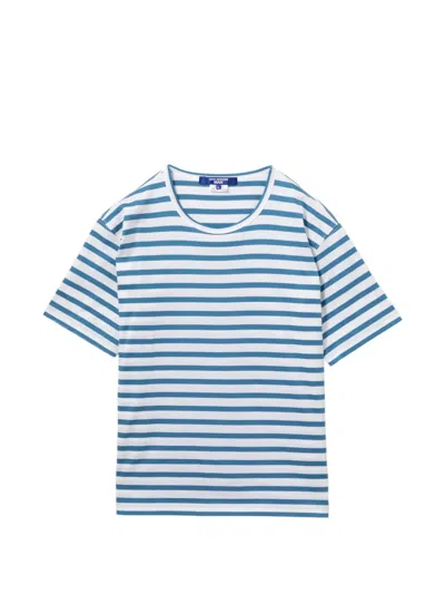 Junya Watanabe Striped T-shirt In Blue