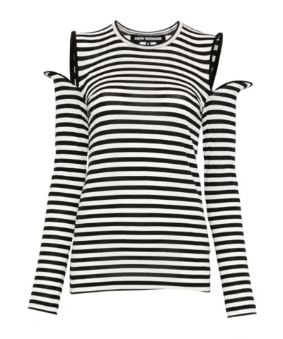 Junya Watanabe Striped T-shirt In Purple