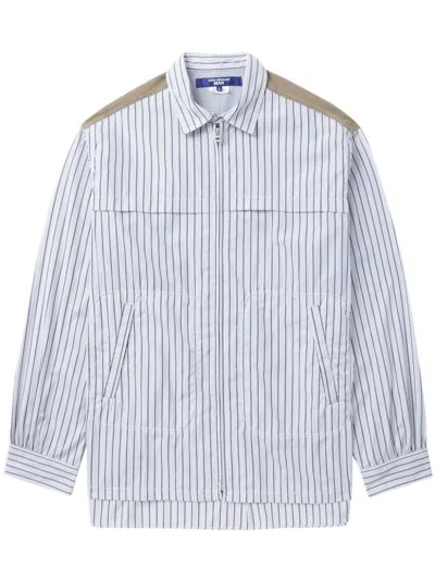 Junya Watanabe White Striped Zip-up Shirt