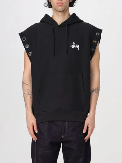 Junya Watanabe Men's Stussy Sleeveless Grommet Hoodie In Black