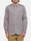 Junya Watanabe Man Paisley Printed Curved Hem Shirt In Bunt