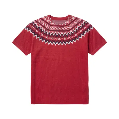 Pre-owned Junya Watanabe Sweater Print Tee 'red/white' | Men's Size L