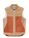 Junya Watanabe Multicolor Cotton And Wool Sleeveless Jacket In Brown