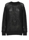 Junya Watanabe Open-knit Mohair-blend Jumper In Black