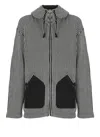 Junya Watanabe Zipped Hooded Sweatshirt In Black