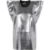 Junya Watanabe Metallic-effect Knitted Top In Silver