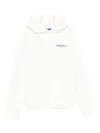 Junya Watanabe Graphic Print Hooded Sweatshirt Front Pocket In White