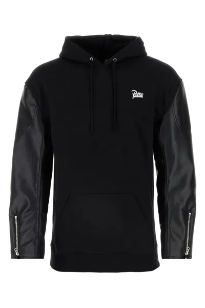 JUNYA WATANABE JUNYA WATANABE BLACK COTTON JUNYA WATANABE X PATTA SWEATSHIRT