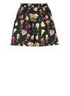 Junya Watanabe Graphic-printed Elasticated Waistband Shorts In Black