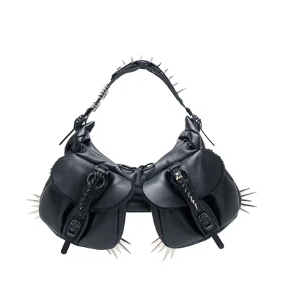 Junya Watanabe Synthetic Leather Innerraum Hobo Bag In Black