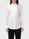 Junya Watanabe Smocking Shirt With Pleated Front And Structured Collar In White