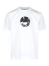 Junya Watanabe Short Sleeves Graphic Print Round Neck In White