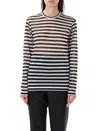 JUNYA WATANABE T-SHIRT POLY STRIPES