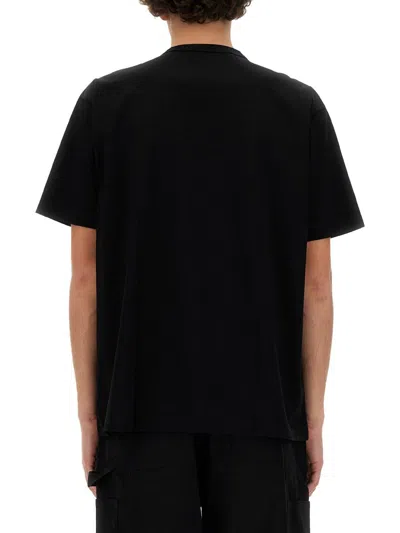 Junya Watanabe Graphic-print Cotton T-shirt In Black