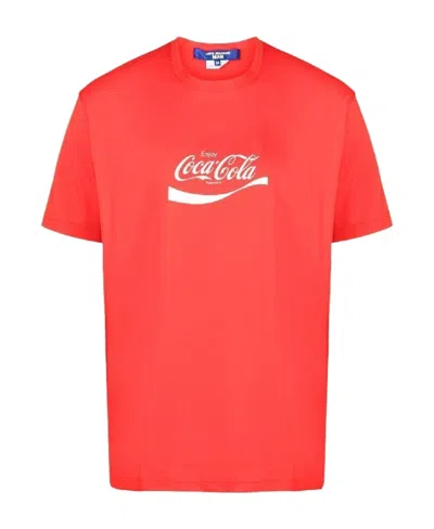 Junya Watanabe T-shirt With Round Neck And Short Sleeves In Red