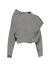 Junya Watanabe Striped Crop Sweater In Black
