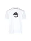 Junya Watanabe Short Sleeves Graphic Print Round Neck In White