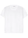 Junya Watanabe Lightweight Open-knit Crewneck Panelled T-shirt In White