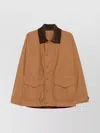 Junya Watanabe Corduroy-collar Flap-pocket Jacket In Brown