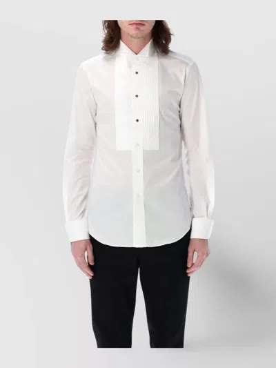 JUNYA WATANABE TAILORED SHIRT WITH PLEATED FRONT AND LONG SLEEVES