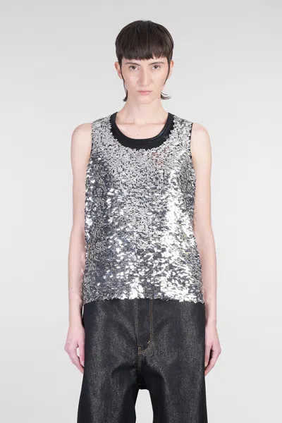 JUNYA WATANABE TANK TOP IN SILVER POLYESTER