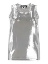 Junya Watanabe Metallic Tank Top In Silver