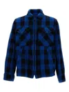 Junya Watanabe Checked Flap Pocket Long Sleeve Jacket In Blue