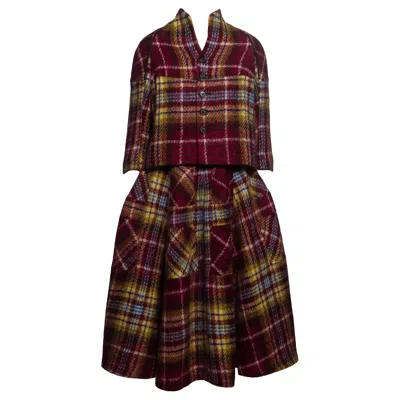 Pre-owned Junya Watanabe Tartan Wool Jacket And Skirt Suit, Fw 1999 In Black