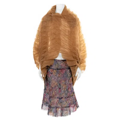 Pre-owned Junya Watanabe 'techno-couture' Honeycomb Organza Runway Ensemble, Fw 2000 In Brown