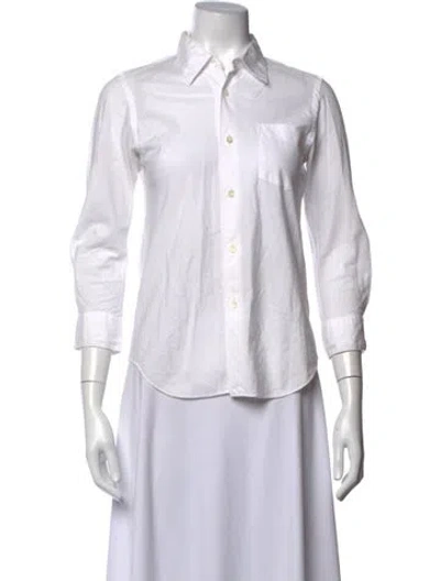 Pre-owned Junya Watanabe Three-quarter Sleeve Top In White