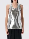 Junya Watanabe Metallic Mesh Tank Top In Silver