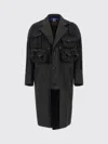 Junya Watanabe Patchwork Coat Featuring Multiple Pockets In Black